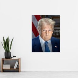 "Artery8 United States 47th President Donald Trump Portrait Wall Art Print in Blue - Size: W12"" x H16""" - thumbnail 4