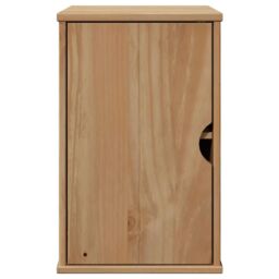 Berkfield Home Bathroom Wall Cabinet OTTA 35x30x55 cm Solid Wood Pine in Brown - Size: 35 x 30 x 55 cm - thumbnail 4