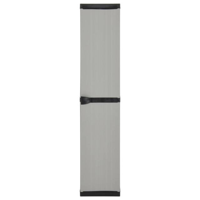 Berkfield Home Garden Storage Cabinet with 3 Shelves Grey & Black 34x40x168 cm - Size: 34 x 40 x 168 cm - image 1