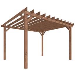 OUTSUNNY 3.6 x 3 m Wooden Pergola Gazebo Grape Trellis, Maple Wood-effect in Natural - Size: 3m x 3m - thumbnail 2