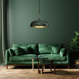 Milagro Pendant Lamp Lincoln Green/Gold 1XE27 35cm in Green - thumbnail 4