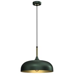 Milagro Pendant Lamp Lincoln Green/Gold 1XE27 35cm in Green - thumbnail 2