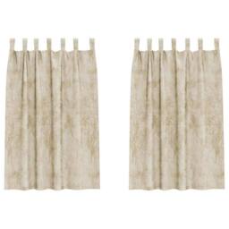 Berkfield Home Velvet Curtains 2 pcs with Eyelets Cream 175x140 cm
