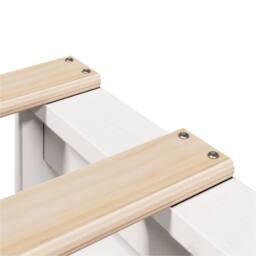 Berkfield Home Bed Frame without Mattress White 120x200 cm Solid Wood Pine - Size: Small Double - thumbnail 7