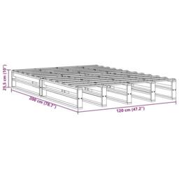 Berkfield Home Bed Frame without Mattress White 120x200 cm Solid Wood Pine - Size: Small Double - thumbnail 9