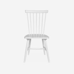 sweeek Set Of 4 Hevea Wooden Chairs in White - thumbnail 4