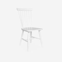sweeek Set Of 4 Hevea Wooden Chairs in White - thumbnail 2