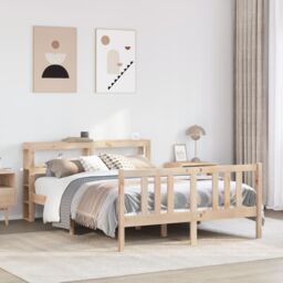 Berkfield Home Bed Frame with Headboard without Mattress 120x200 cm in Brown - thumbnail 1