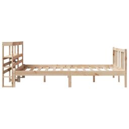 Berkfield Home Bed Frame with Headboard without Mattress 120x200 cm in Brown - thumbnail 5