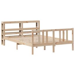 Berkfield Home Bed Frame with Headboard without Mattress 120x200 cm in Brown - thumbnail 3