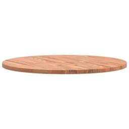 Berkfield Home Table Top Ã˜80x2.5 cm Round Solid Wood Beech in Brown - Size: 80x2.5 cm - thumbnail 6