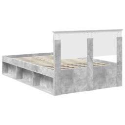 Berkfield Home Bed Frame with Headboard Concerte 120 x 190 cm Solid Pine Wood in Grey - thumbnail 9
