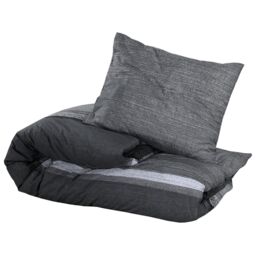 Berkfield Home Duvet Cover Set Dark Grey 200x200 cm Cotton - thumbnail 3