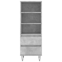 Berkfield Home Highboard Concrete Grey 40x36x110 cm Engineered Wood - Size: 40 x 36 x 110 cm - thumbnail 5