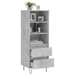 Berkfield Home Highboard Concrete Grey 40x36x110 cm Engineered Wood - Size: 40 x 36 x 110 cm - thumbnail 4