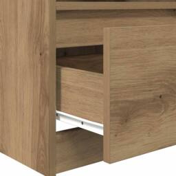 Berkfield Home Classic Bedside Cabinets 2 pcs Artisan Oak 40x40x50 cm Engineered Wood in Brown - Size: 40 x 40 x 50 cm - thumbnail 9
