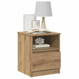 Berkfield Home Classic Bedside Cabinets 2 pcs Artisan Oak 40x40x50 cm Engineered Wood in Brown - Size: 40 x 40 x 50 cm - thumbnail 1
