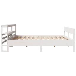 Berkfield Home Bed Frame without Mattress White 180x200 cm Super King Solid Wood Pine - thumbnail 5