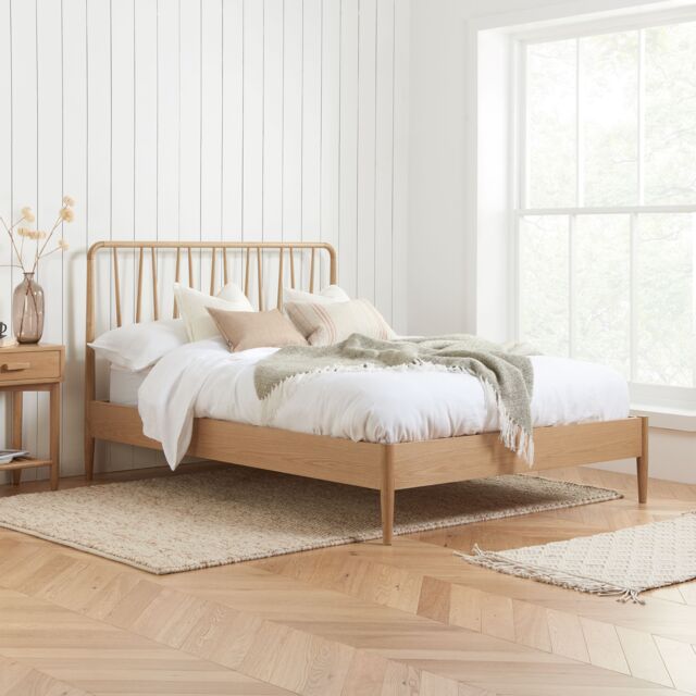 Birlea Jesper Bed Frame in Light Brown - Size: Double - image 1