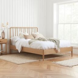 Birlea Jesper Bed Frame in Light Brown - Size: Double - thumbnail 1