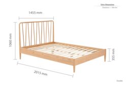 Birlea Jesper Bed Frame in Light Brown - Size: Double - thumbnail 6
