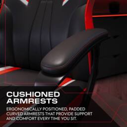 X Rocker Tempest Ergonomic PC Office Gaming Chair in Red - thumbnail 5