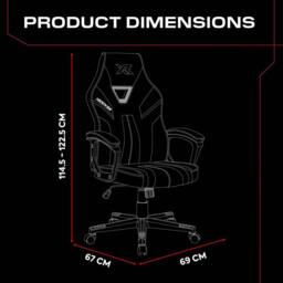 X Rocker Tempest Ergonomic PC Office Gaming Chair in Red - thumbnail 7