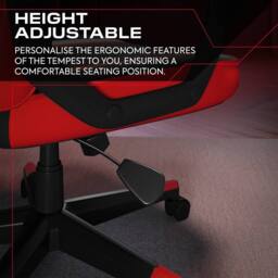 X Rocker Tempest Ergonomic PC Office Gaming Chair in Red - thumbnail 6