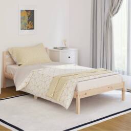 Berkfield Home Day Bed Solid Wood Pine 100x200 cm in Natural - thumbnail 2