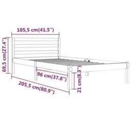 Berkfield Home Day Bed Solid Wood Pine 100x200 cm in Natural - thumbnail 8