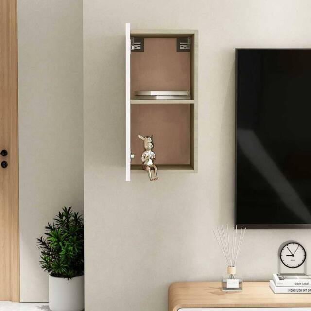 Berkfield Home TV Cabinet White & Sonoma Oak 30.5x30x60 cm Engineered Wood - image 1