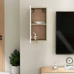 Berkfield Home TV Cabinet White & Sonoma Oak 30.5x30x60 cm Engineered Wood