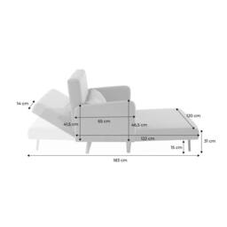 sweeek 2-seater Scandinavian Convertible Sofa With Boucle Fabric in Cream - thumbnail 5