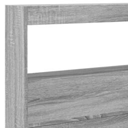 Berkfield Home Headboard Cabinet with LED Grey Sonoma 220x17x102 cm - Size: 220 x 17 x 102 cm - thumbnail 9