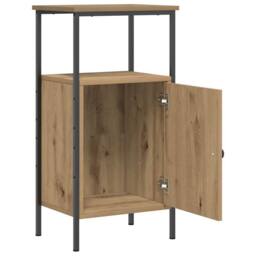 Berkfield Home Bedside Cabinet Artisan Oak 41x31x80 cm Engineered Wood in Brown - Size: 41 x 31 x 80 cm - thumbnail 4