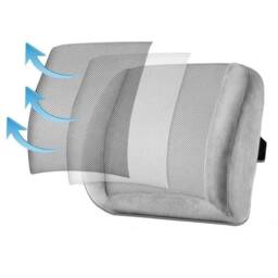 Nordara Memory Foam Seat Cushion Orthopedic Lumbar Support Pain Relief Car in Grey - thumbnail 5