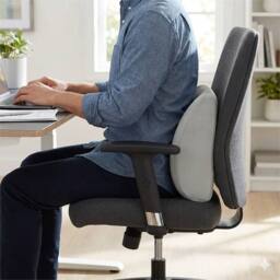 Nordara Memory Foam Seat Cushion Orthopedic Lumbar Support Pain Relief Car in Grey - thumbnail 4
