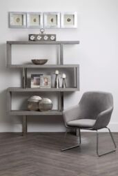 Orsina Grey Chair, Easy Care Velvet Chair, Arm & Backrest Chair for Living Room, Space-Sufficient Lounge Chair - thumbnail 5