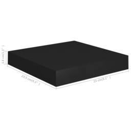 Berkfield Home Floating Wall Shelves 2 pcs Black 23x23.5x3.8 cm MDF - thumbnail 8