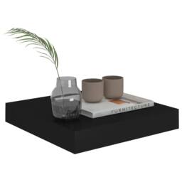 Berkfield Home Floating Wall Shelves 2 pcs Black 23x23.5x3.8 cm MDF - thumbnail 3