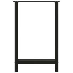 Berkfield Home Coffee Table Legs Black 2 pcs 60x(90-91) cm Steel - thumbnail 5