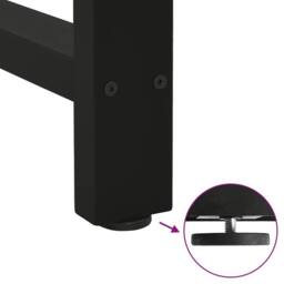 Berkfield Home Coffee Table Legs Black 2 pcs 60x(90-91) cm Steel - thumbnail 9