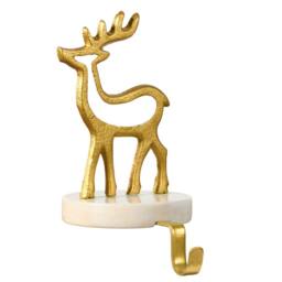 Dibor Marble & Gold Reindeer Stocking Hook Christmas Stocking Holder - Size: 1 Pack - thumbnail 2
