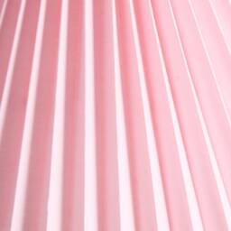 Wyld and Coco Table Lamp - Pink Glass Base with Pleated Fabric Shade - thumbnail 8