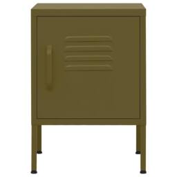 Berkfield Home Nightstand Olive Green 35x35x51 cm Steel - Size: 35 x 35 x 51 cm