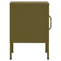 Berkfield Home Nightstand Olive Green 35x35x51 cm Steel - Size: 35 x 35 x 51 cm - thumbnail 6