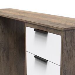 Ready Assembled 2 U Denver 6 Drawer Kneehole Desk (Ready Assembled) in Dark Brown - thumbnail 5