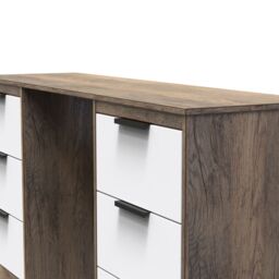 Ready Assembled 2 U Denver 6 Drawer Kneehole Desk (Ready Assembled) in Dark Brown - thumbnail 4