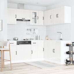 Berkfield Home 11 Piece Kitchen Cabinet Set Kalmar Gloss White Engineered Wood - thumbnail 3