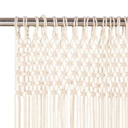 Berkfield Home Macrame Curtain 140x240 cm Cotton in Cream - thumbnail 3
